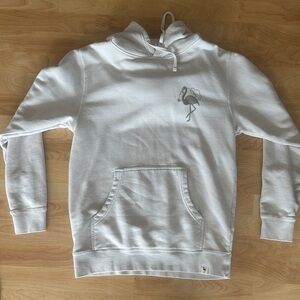 Get your pick back ivory Hoodie with Flamingo Design